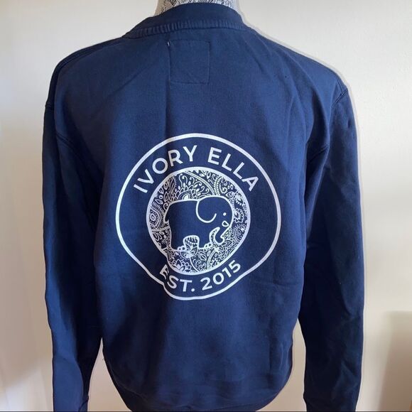 Ivory Ella navy and white crewneck - Picture 5 of 10